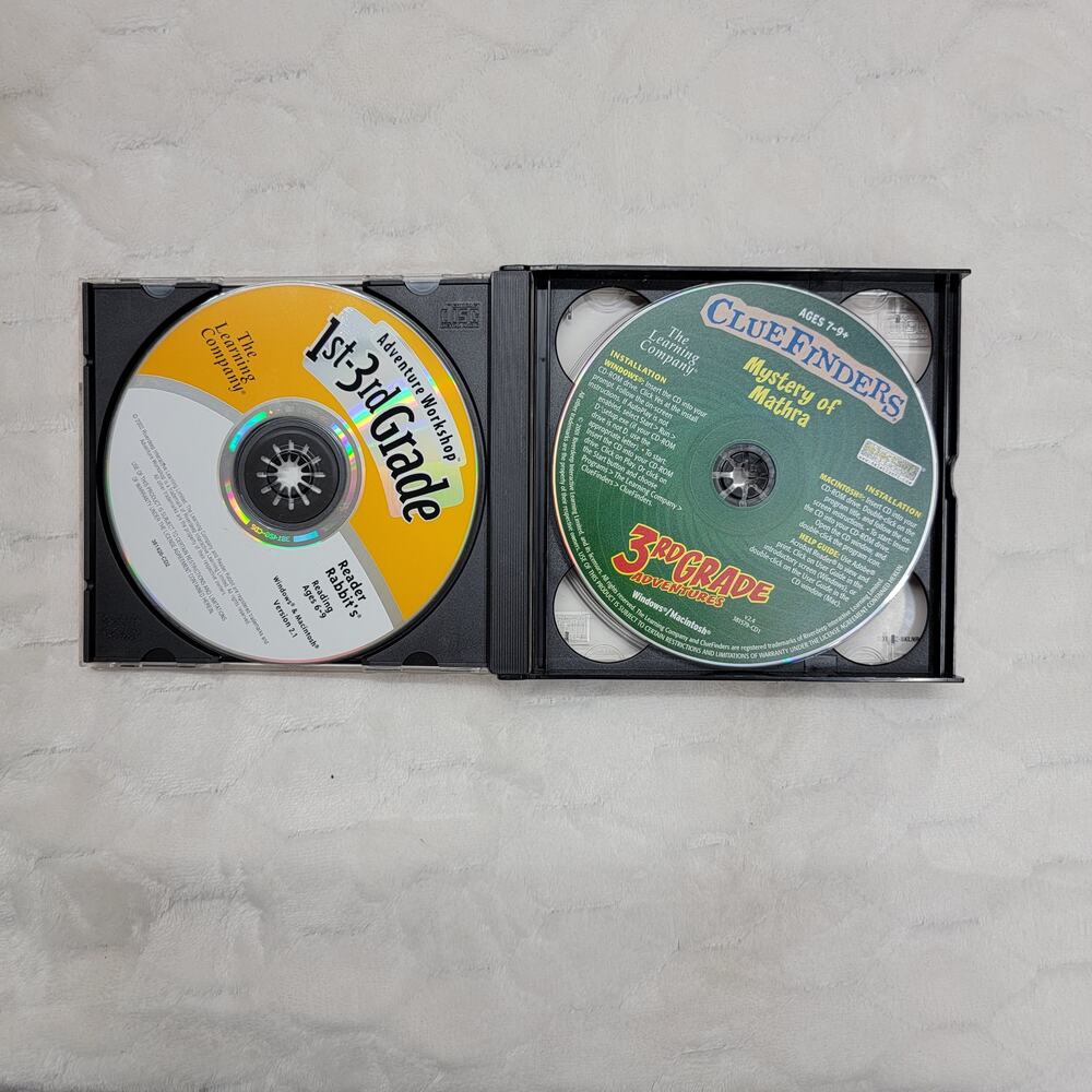 Adventure Workshop 1st-3rd Grade 3 PC CD-ROM Set Reader Rabbit ClueFinders Math - Picture 3 of 10